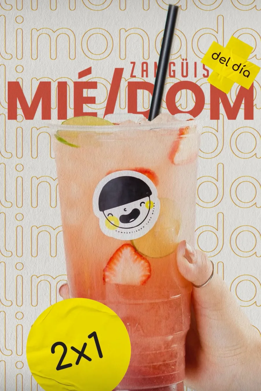 Limonada de frutos rojos
